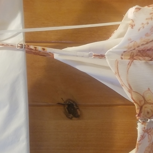 Express peach floral hi-lo maxi dress (XS) - Picture 5 of 7